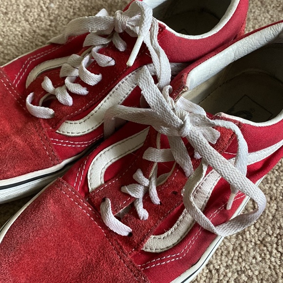Vans red womens 7 mens 5.5 good used - Picture 4 of 5